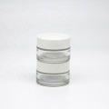 Luxury Empty OEM Cosmetic Containers Biodegradable Cosmetic Packaging Glass Cream Jar with gold lid